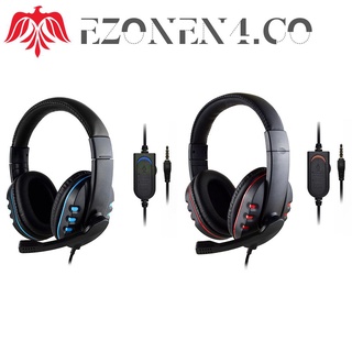 ezonen4 - auriculares con cable de 3,5 mm para juegos con micrófono para ps4 xbox one pc