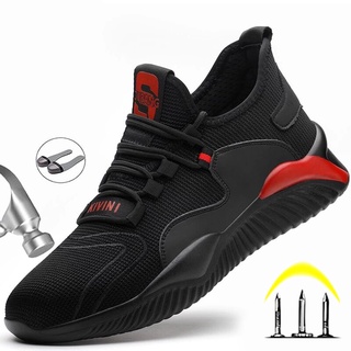 zapatos de trabajo de acero del dedo del pie zapatos de seguridad botas de trabajo zapatillas de deporte a prueba de pinchazos zapatos de trabajo ligero construcción de trabajo de seguridad b