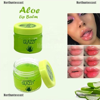 Northvotescast nuevo bálsamo labial Plump Lip Aloe Vera 99% cuidado de labios sequedad Gel calmante hidratante NVC nuevo
