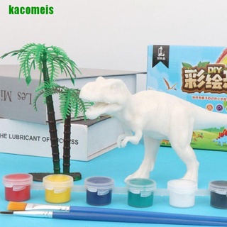 [kacmsi] 1set diy jurassic color pintura blanco modelo dinosaurio acuarela pintura dfhn