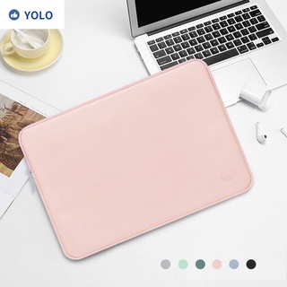 YOLO 13 14 15 inch Business Sleeve Case Fashion Shockproof Laptop Bag Universal PU Leather Ultra Thin Soft Notebook Pouch/Multicolor