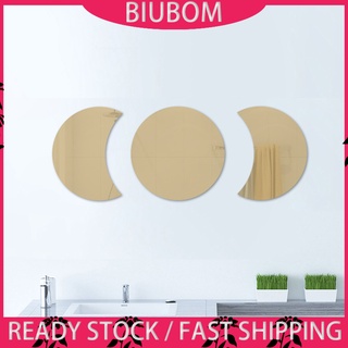 <Biuboom> 1 juego de pegatinas de pared extraíbles impermeables espejo acrílico para el hogar