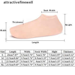 [atractivefinewell] exfoliante hidratante anti-secado rejuvenecedor protección del pie calcetines elásticos (3)