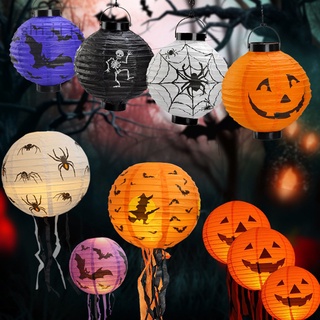 Halloween calabaza luz de noche Led colgante linterna lámpara de araña murciélago decoración de fiesta