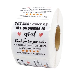 1 Roll 500Pcs The Best Part of My Business is You Stickers Labels 2\\\" Square (7)