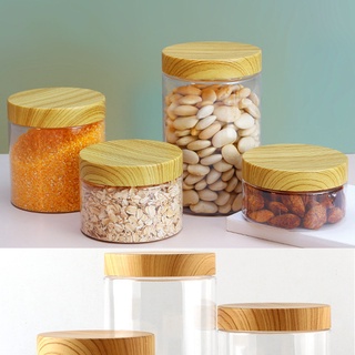 1 pza tarros sellados de plástico transparente para cocina diversos cereales condimentos a prueba de humedad y fresco mantenimiento de boca ancha tarros de almacenamiento