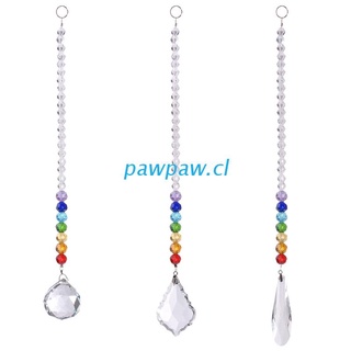 paw crystal prism ball chakra colores rondelle beads strand design rainbow suncatcher, paquete de 2 (1)