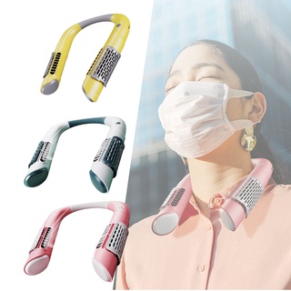 ventiladores de cuello colgantes lazy neckband mini ventiladores enfriador de aire para viajes al aire libre