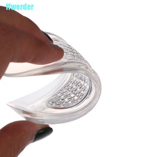 [ffwerder] 1 par de nuevas plantillas de tacón transparentes zapatos de masaje cojín de silicona gel insertos almohadillas