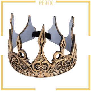 [PERFK] Rey corona para hombres cumpleaños para hombres Medieval para fiesta de baile