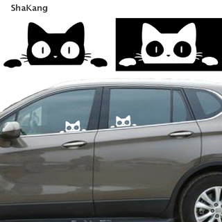 Skmy - adhesivo de vinilo para decoración de estilo, divertida sorpresa, gato, Peeking, vinilo