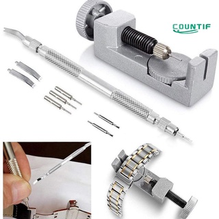 countif 9 unids/set metal ajustable correa de reloj removedor de eslabones pin correa de muñeca herramienta de reparación