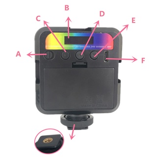 Rgb LED Mini luz de relleno de vídeo para cámara de estudio SmartPhone Vlog transmisión en vivo (4)