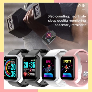 y68 smart watch ip67 impermeable pulsera inteligente bluetooth pulsera relo monitor de frecuencia cardíaca deportes fitness smart band
