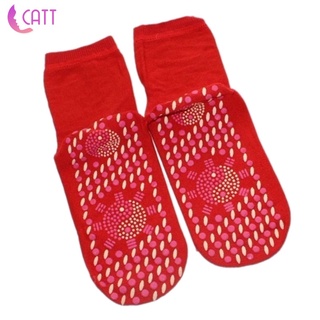 [CATT] Calcetines magnéticos autocalentamiento terapia cálida turmalina calcetines alivio del dolor blanco