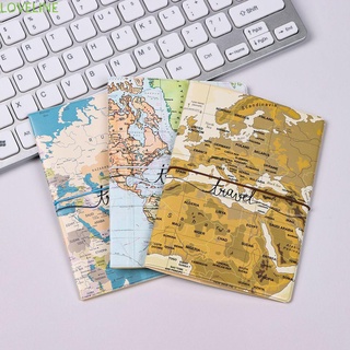 Cartera/cartera De cuero PU impermeable para pasaporte Portátil Mapa Mundi