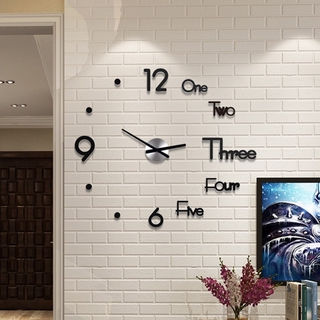 Diseño moderno reloj reloj grande relojes de pared 3d Diy acrílico espejo mecanismo pegatinas hogar sala de estar decoración de cuarzo aguja (5)