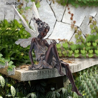 Estatua De hadas sentada en Resina Ornamento De jardín