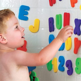 Juguetes de baño de bebé niños suave letra número rompecabezas ducha agua baño bañera playa educativo succión juguete de baño