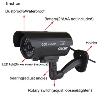 [linshan] cámara falsa falsa impermeable al aire libre de seguridad interior cctv cámara de vigilancia [caliente]