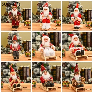 suchenn año nuevo santa claus muñeca feliz navidad escritorio adorno de navidad regalo decoración del hogar juguetes de niños festival fiesta de pie y sentado árbol de navidad accesorios