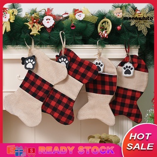Ct Ornamentos De gran capacidad De navidad en forma De hueso De perro tejido Para decoración del hogar