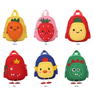 ifashion1 lindo animal patrón niños mochila de nylon de dibujos animados anti-perdida cuerda bolsas de la escuela (3)