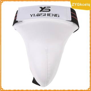 Male Groin Protector Cup Jockstrap for MMA Boxing Kickboxing Tae kwon do and More - White, Choice Sizes