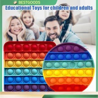 arco iris-color niño matemático juguete de escritorio sensorial juguete burbuja hasta aliviar el estrés rompecabezas juego para matar el tiempo
