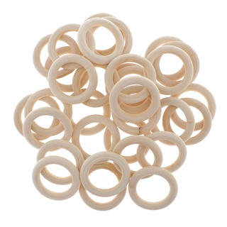 Anillos De madera Natural Círculos De madera anillos Para manualidades Diy Conectores colgantes hacer joyería
