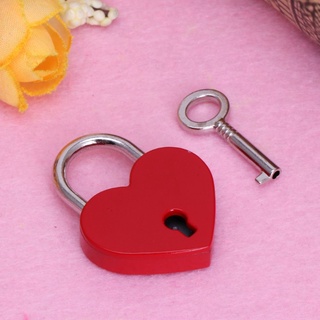 Yuduo Mini candado De aleación De zinc con llave/candado con forma De corazón/multicolor Para viaje/boda (5)