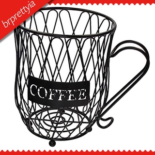 [BRPRETTYIA] Cesta de alambre de hierro en forma de taza de café para pan de fruta, cesta de alambre de almacenamiento