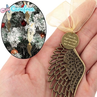 regalo sin preocupaciones suministros de navidad diy artesanía memorial adornos alas de ángel colgante recuerdo decoración del hogar metal decoración de navidad