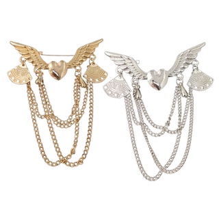 PLETOUS New Brooch Multipurpose Gold And Silver Alloy DIY Fashion Men Decorate Wing Shape (9)