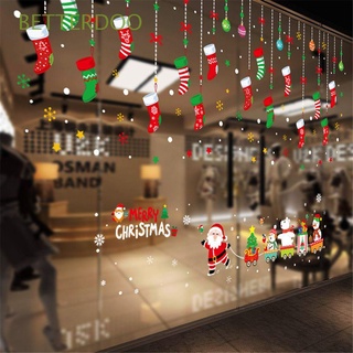 betterdoo - pegatinas para ventana de navidad, diseño de santa claus, hogar, muñeco de nieve, decoración de navidad