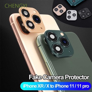 CHENGYI Fake Sticker Camera Lens Cover Phone Upgrade Back Camera Protector Protector Case For iPhone X/XS Max Camera Lens Sticker Tempered Glass Change to iPhone 11 Full Cover Scratchproof Protective Film Cover/Multicolor