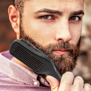 Boar Bristle Beard Brush for Men Pro Wave Brush Curved Hair Brush (2)