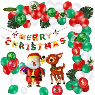 Kit de guirnalda de arco de globo de navidad, rojo verde, navidad, látex, Set ideal para decoraciones de fiesta de navidad