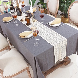 Lloyd Romance mantel Crochet decoración del hogar corredores de mesa cama fiesta encaje cubierta de algodón con borla decoración de boda