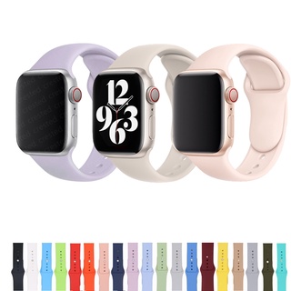 Correa de silicona suave para Iwatch Apple Watch series SE 6 5 4 3 2 1 38mm 40mm 42mm 44mm Series 7 41mm 45mm