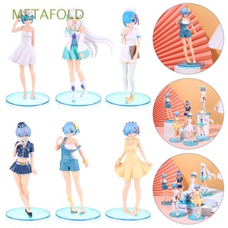 METAFOLD Beautiful Rem Figure Toy Figures Set in Halter Dress Ram Figure Model PVC Model Collection Toys in Nurse Dress Lovely for Anime Re Zero Rem