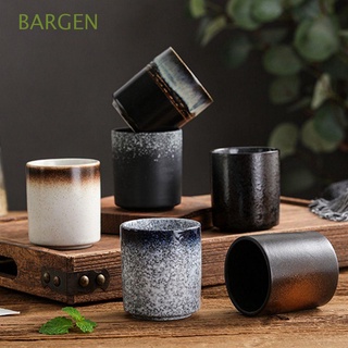 BARGEN Asian Tea Cup Chinese Mug Water Cup Cuisine Stoneware Hand-painted Tea Ceremony No Handles Retro Drinkware