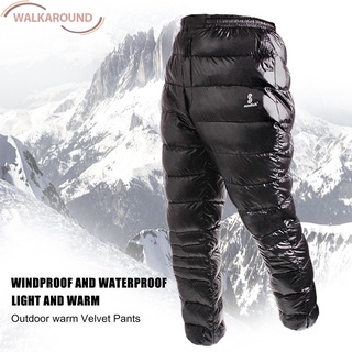 (Wal) Sundick ganso blanco abajo pantalones impermeables al aire libre pantalones de Camping pantalones