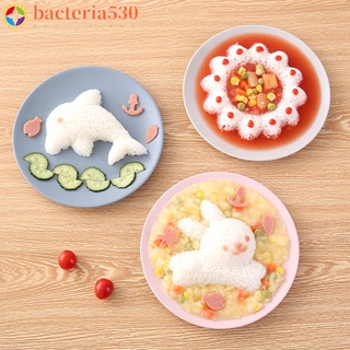 bacteria530 4pcs/set Cartoon Sushi Maker Rice Roll Mold Kitchen Tool Kit Accessories