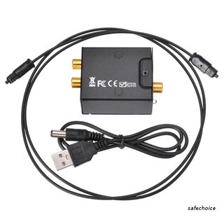 safechoice convertidor de audio digital a analógico de fibra óptica coaxial toslink señal a rca r/l decodificador de audio spdif atv dac amplificador