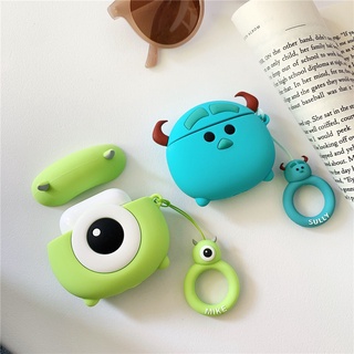Airpods caso Cartoon Monsters Inc. Sr. Q Sulley - auriculares inalámbricos Bluetooth para Apple airpods 1 2 Pro
