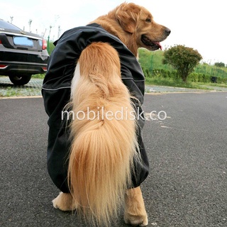 Big Dog Raincoat Breathable Reflective Big Hat Four-legged Pet Raincoat