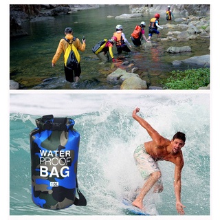 STUHLSATZ Outdoor Waterproof Dry Bag Kayaking PVC Waterproof Backpack Camouflage Dry Bag Portable For River Trekking 2/5/10/15L/20L For Boating,Camping Rafting,Hiking Lightweight Bag Diving Dry Sack/Multicolor (9)
