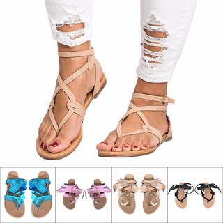 [11.26] Moda Verano De Las Mujeres Casual Sandalias Cómodas De Cuero De La PU Zapatos Planos Zapatillas