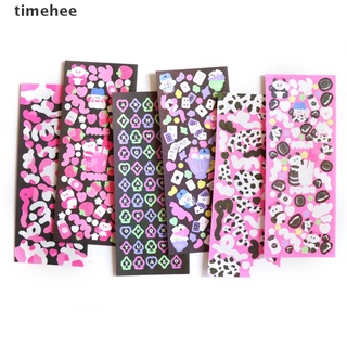 timehee 2 unids/set rosa vacas patrón láser pegatinas kawaii panda decoración pegatina diy.